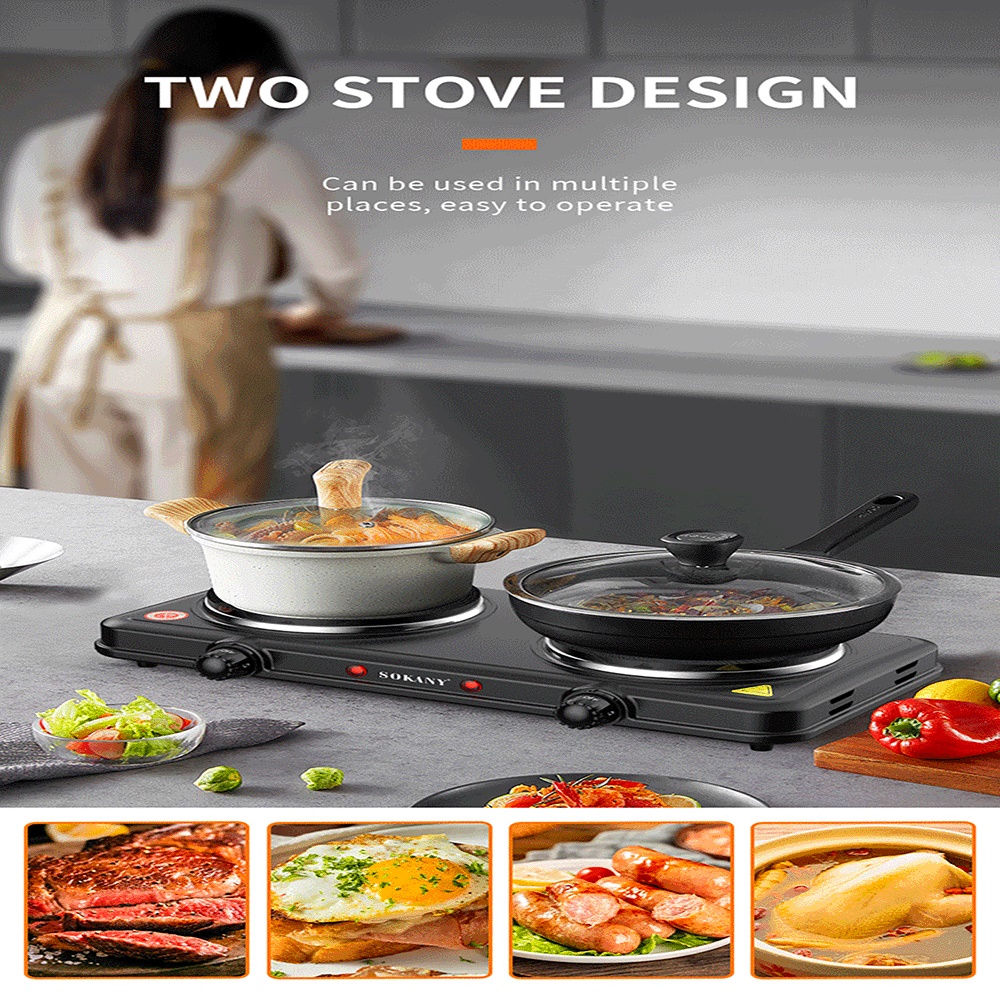 Hot Pot Portable Dual - Электрическая плита с двумя конфорками 2000