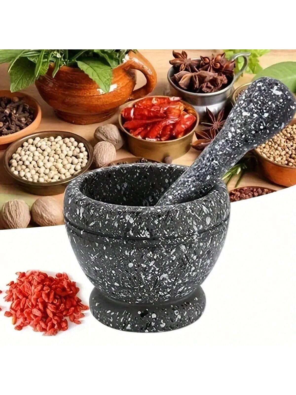 Mortar Pestle Granite - 1 шт., пресс для чеснока с