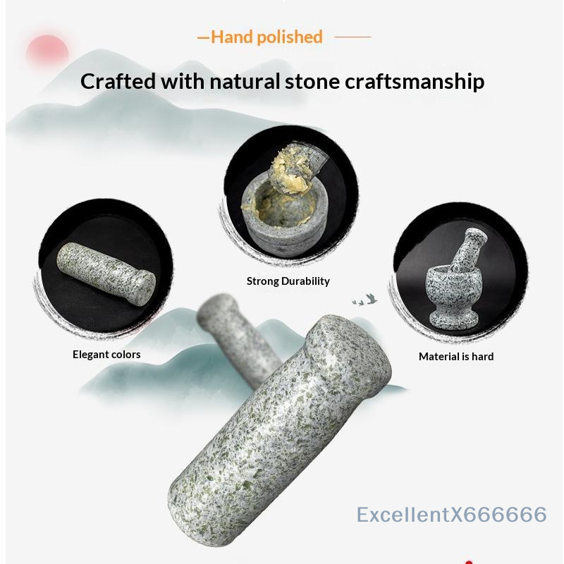 Mortar Pestle Granite - Набор из гранитного ступка и пестика,