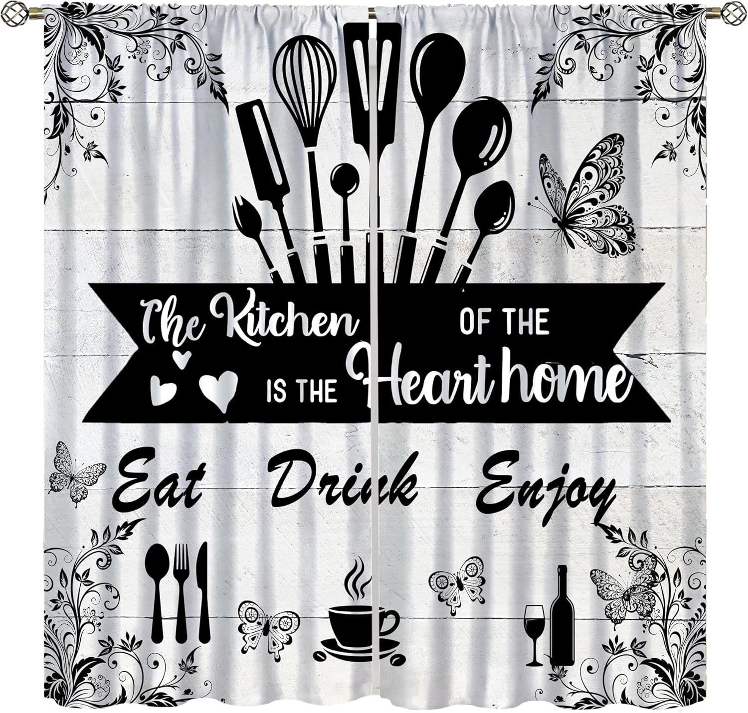 Home Cooking Cafe - Деревенские шторы в стиле фермерского дома,