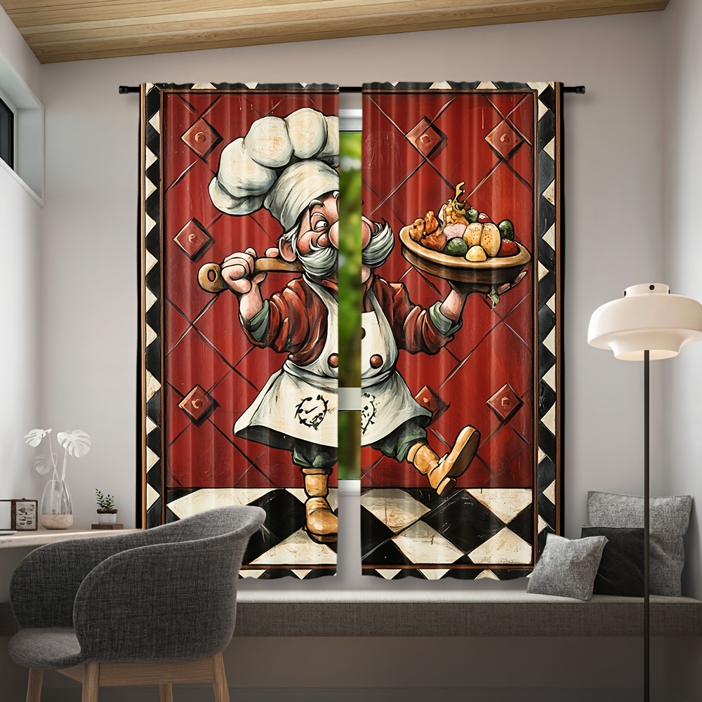 Новинка: Пара штор с мультяшны – обзор и цена Home Cooking Cafe