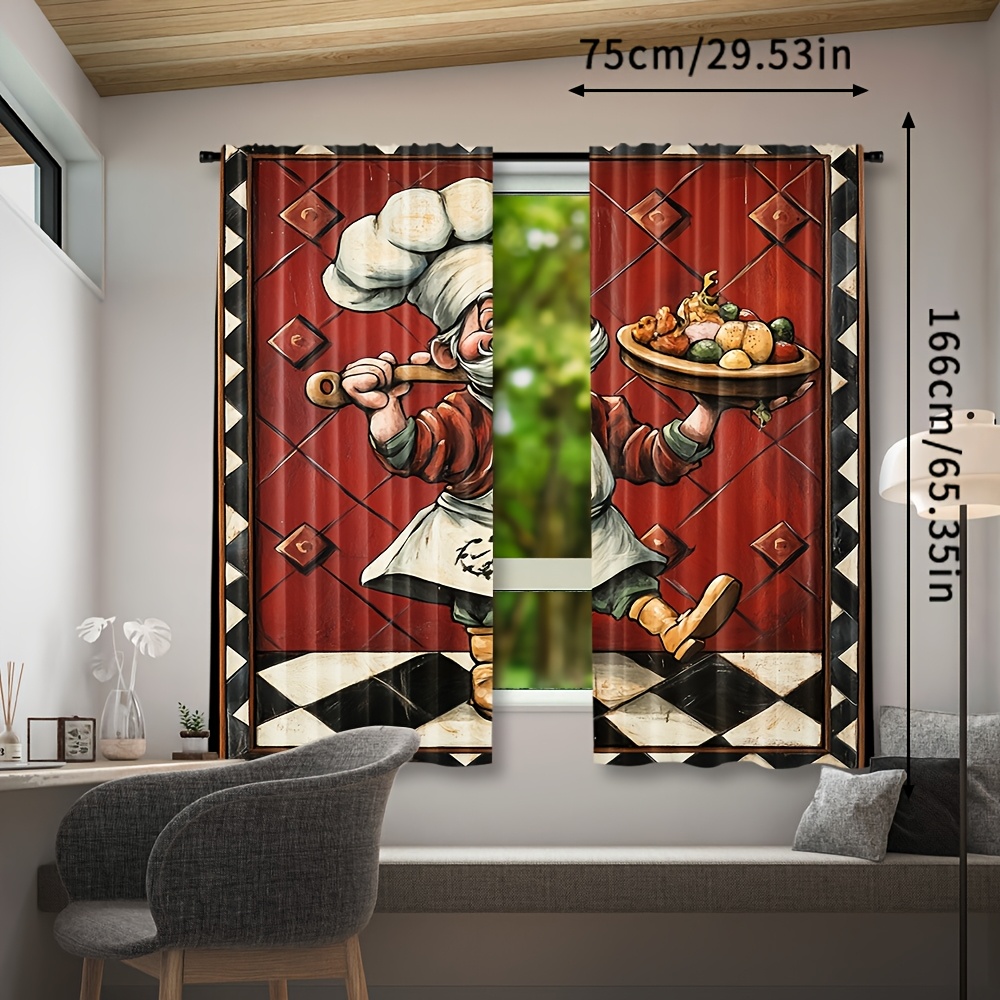 Новинка: Пара штор с мультяшны – обзор и цена Home Cooking Cafe