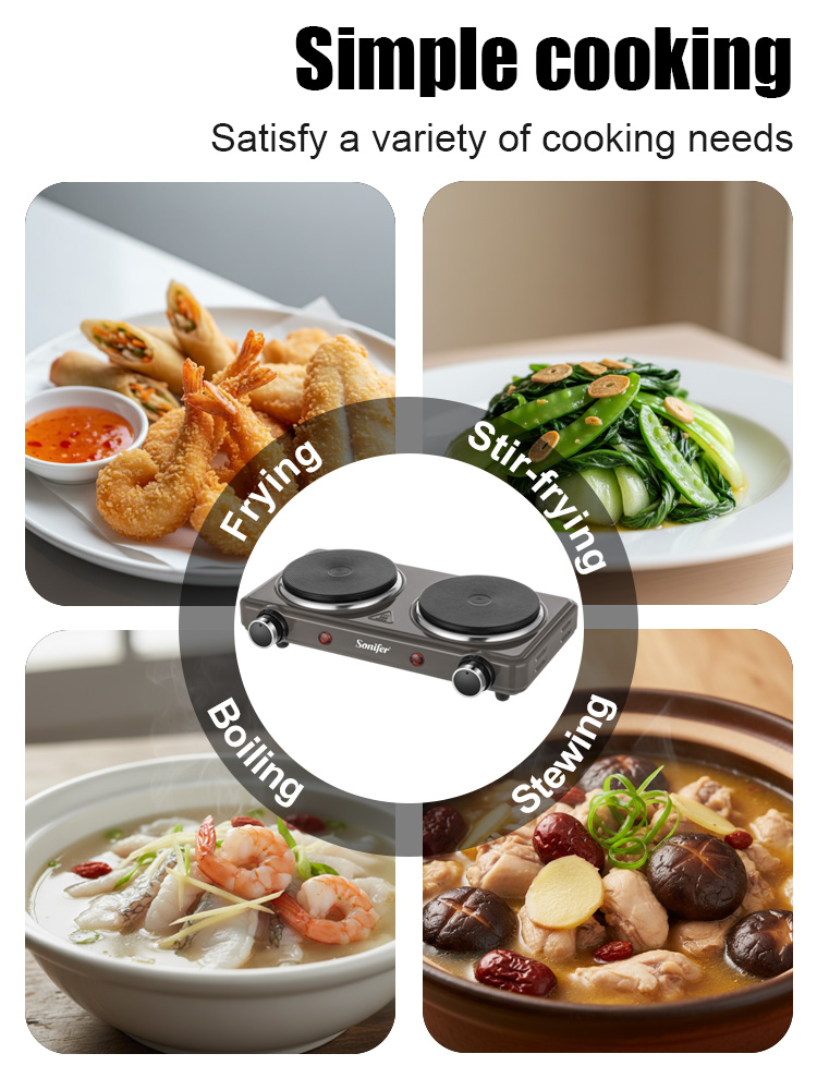 Двухконфорочная электрическая  – обзор и цена Hot Pot Portable Dual