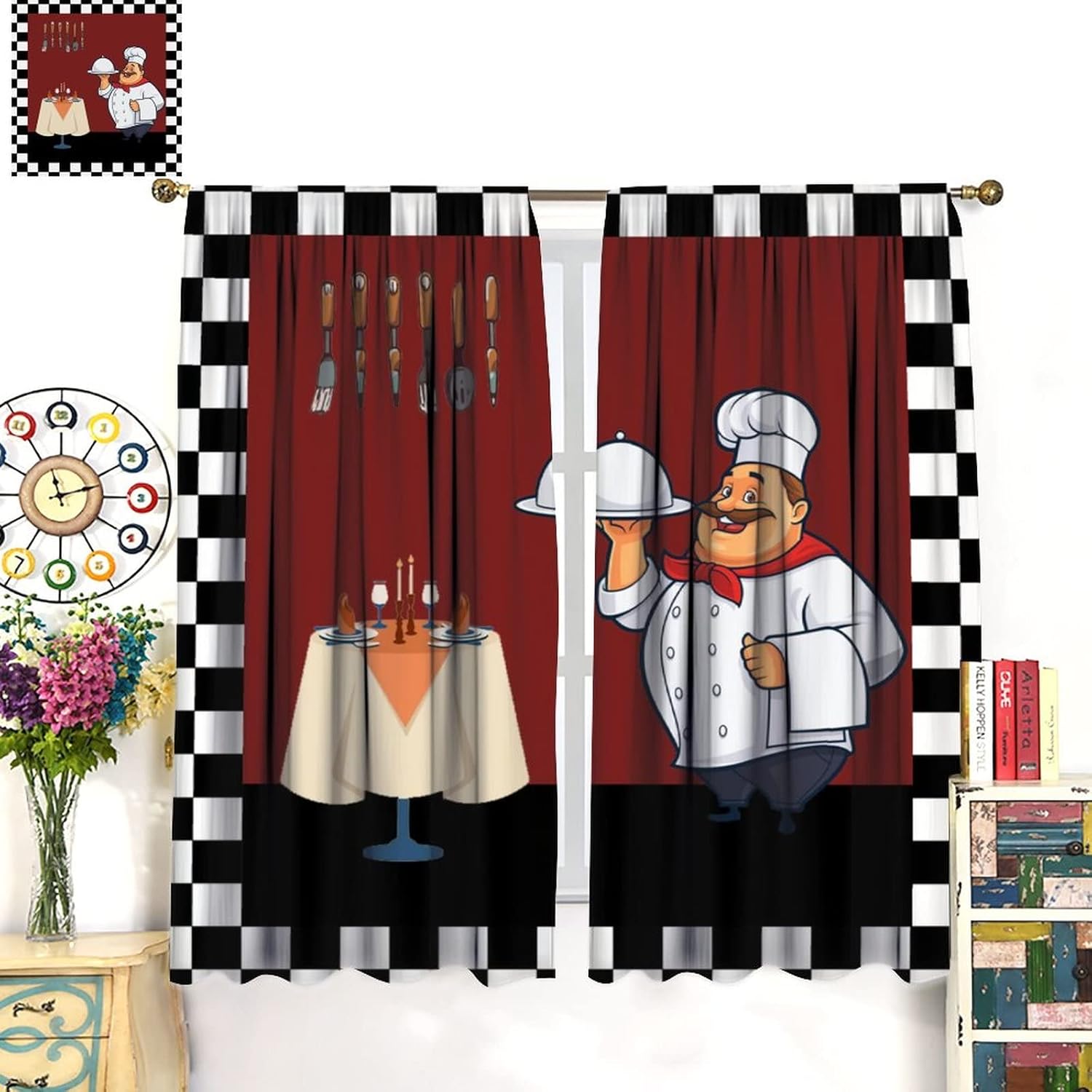Кухонные шторы Fat Chef, шторы – обзор и цена Home Cooking Cafe