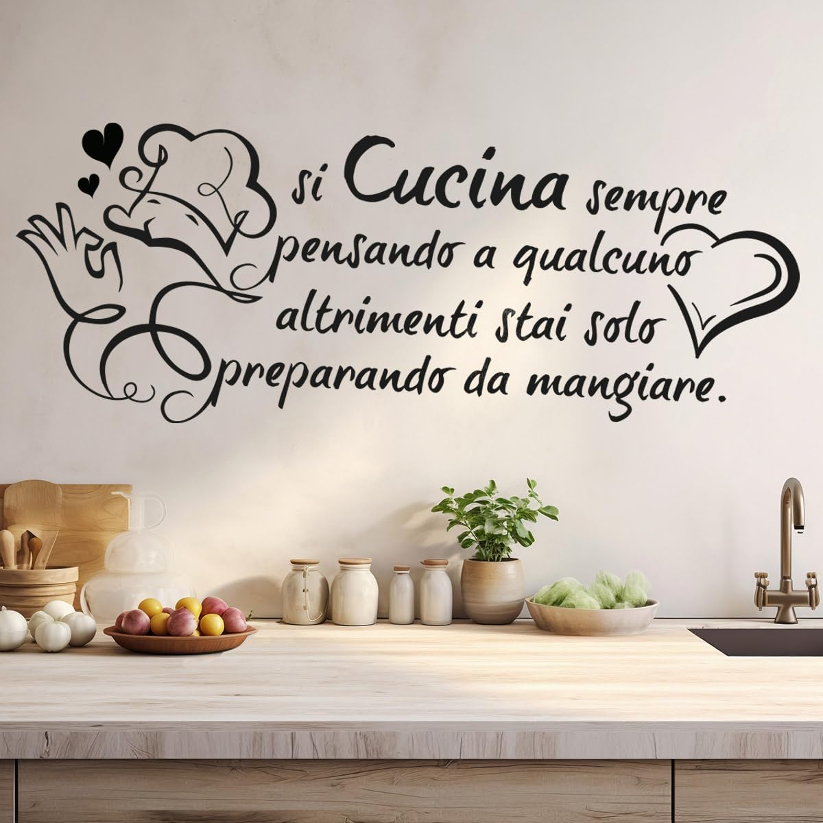 Наклейка на стену с цитатой о  – обзор и цена Home Cooking Meals