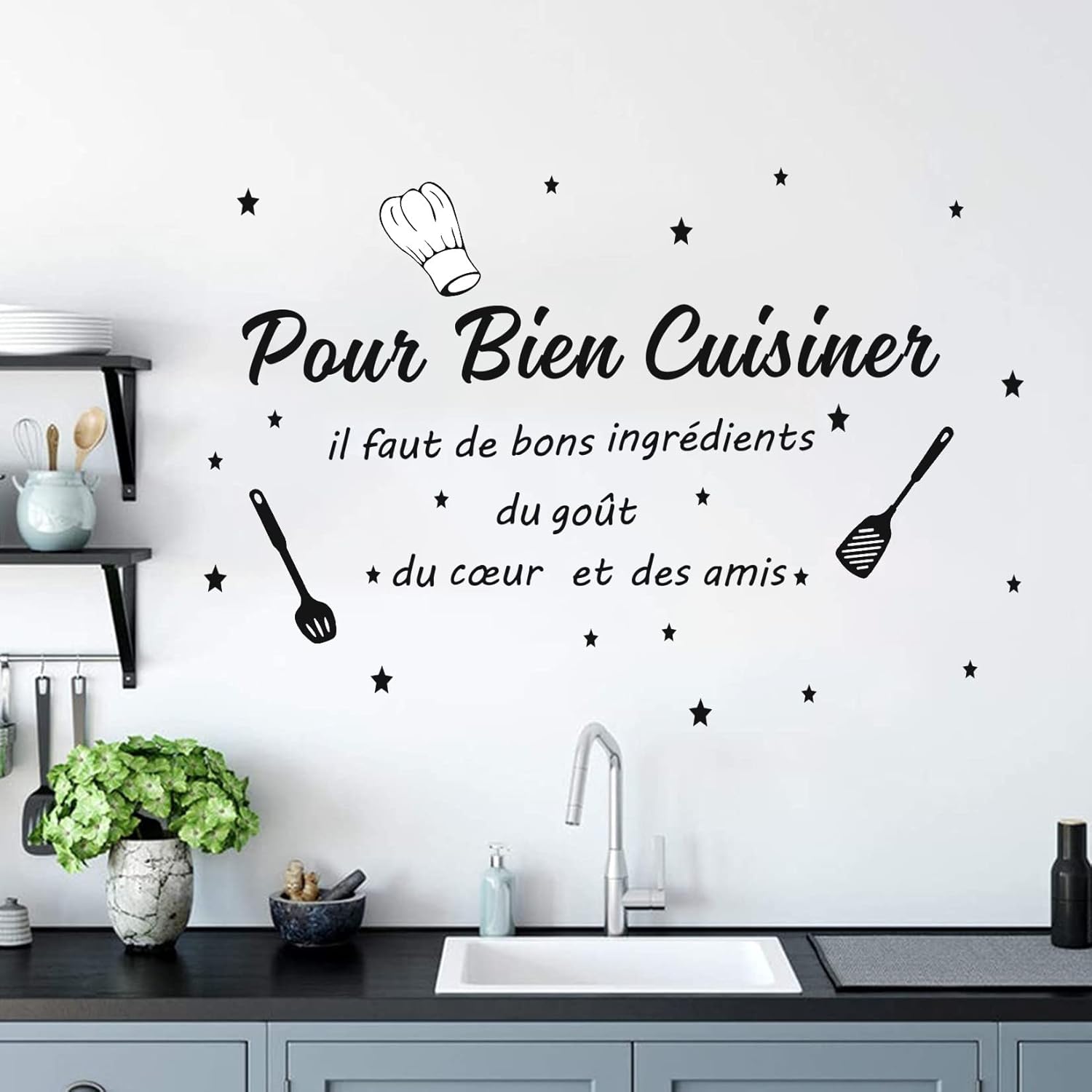 Наклейка на стену с цитатой о  – обзор и цена Home Cooking Meals
