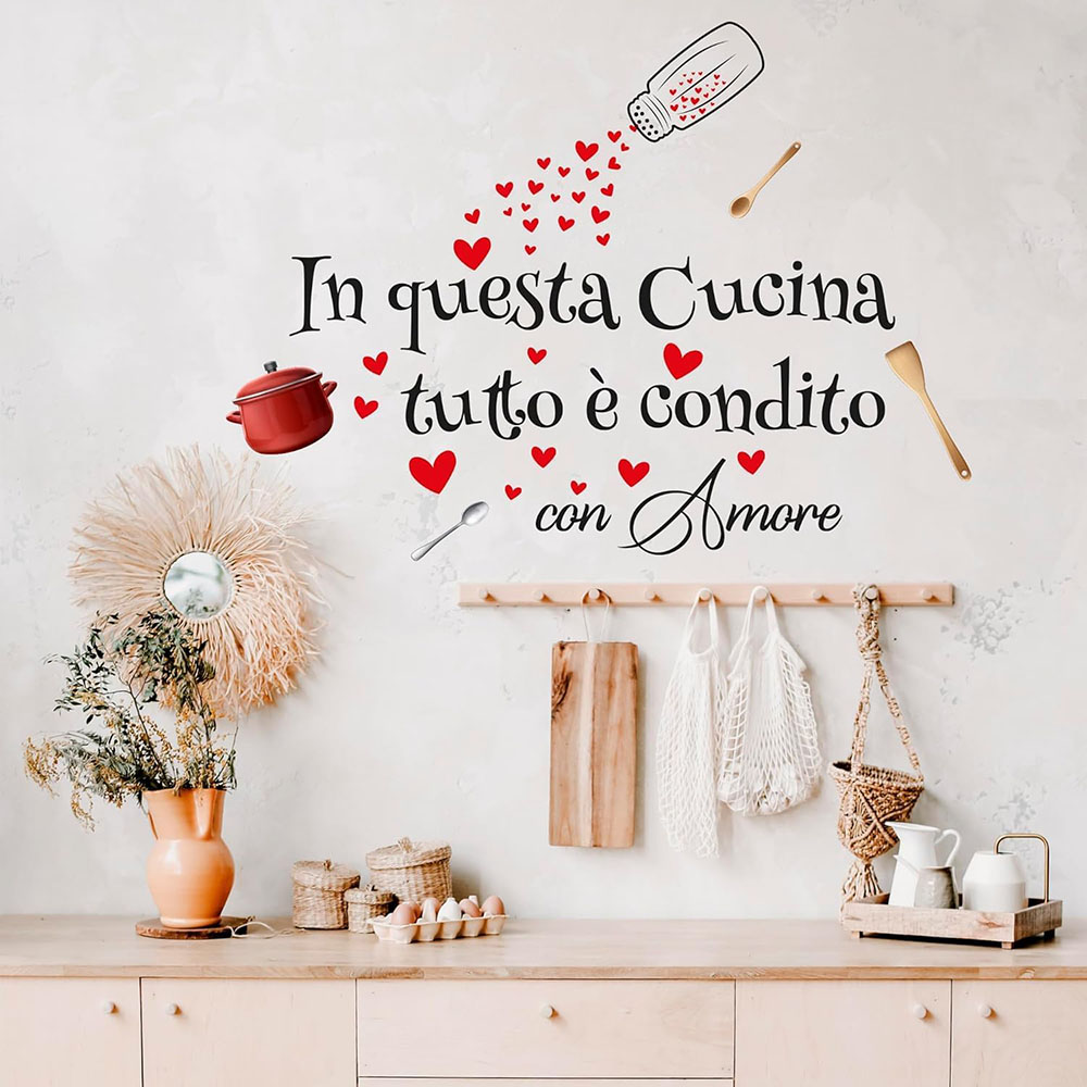 Наклейка на стену с цитатой о  – обзор и цена Home Cooking Meals